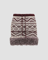 Nixye Knit Faux Fur Skirt